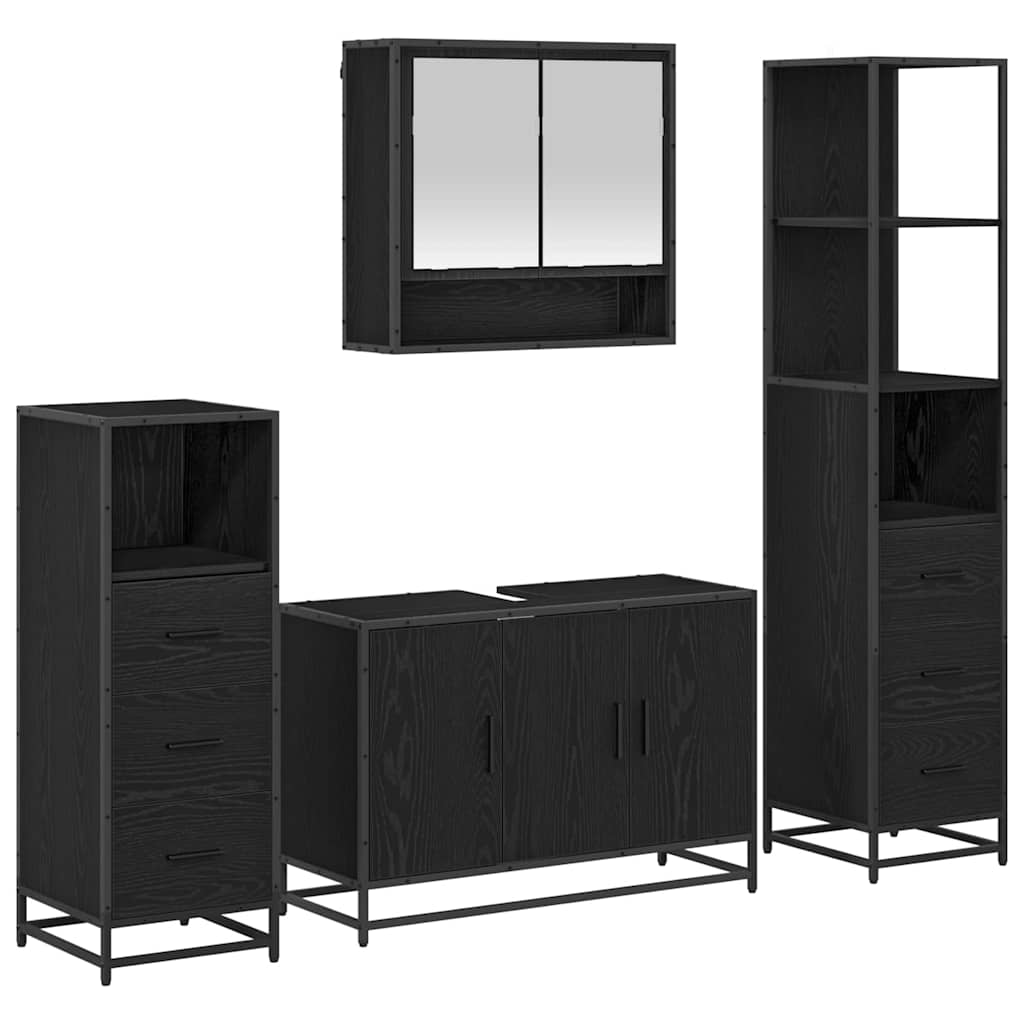 vidaXL Bathroom Furniture Set 3 pcs Artisan Oak Engineered Wood 2