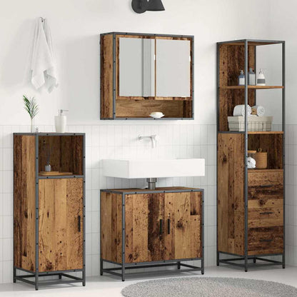 vidaXL Bathroom Furniture Set 3 pcs Old Wood Engineered Wood 1