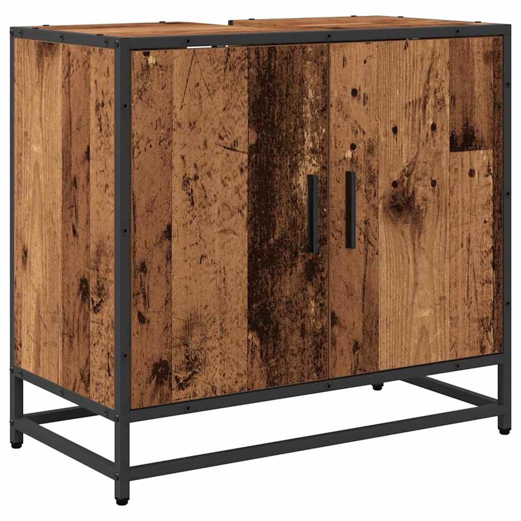vidaXL Bathroom Furniture Set 3 pcs Old Wood Engineered Wood 5