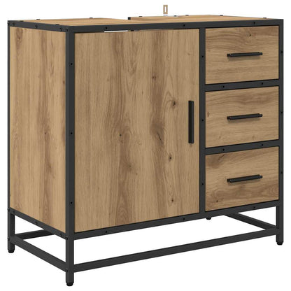 vidaXL Bathroom Furniture Set 3 pcs Artisan Oak Engineered Wood 6