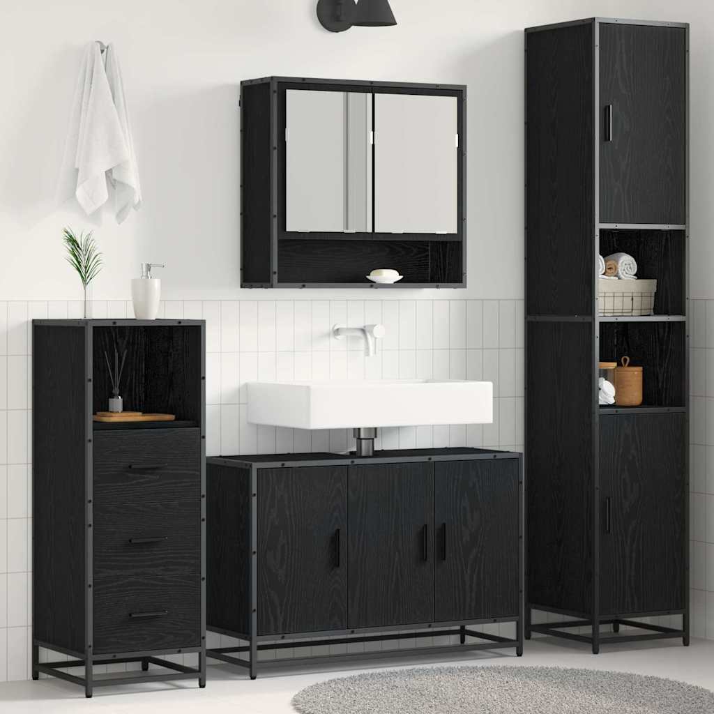 vidaXL Bathroom Furniture Set 3 pcs Old Wood Engineered Wood 1