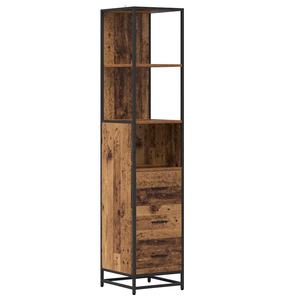 vidaXL Bathroom Furniture Set 4 pcs Old Wood Engineered Wood 5