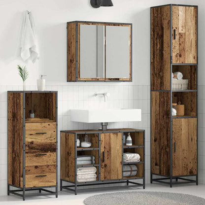 vidaXL Bathroom Furniture Set 3 pcs Old Wood Engineered Wood 1