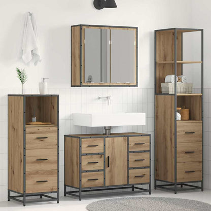 Bathroom Furniture Set 4 pcs Engineered Wood Artisan oak