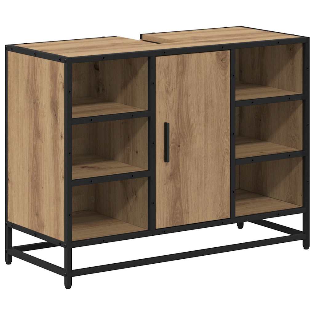 vidaXL Bathroom Furniture Set 3 pcs Artisan Oak Engineered Wood 5