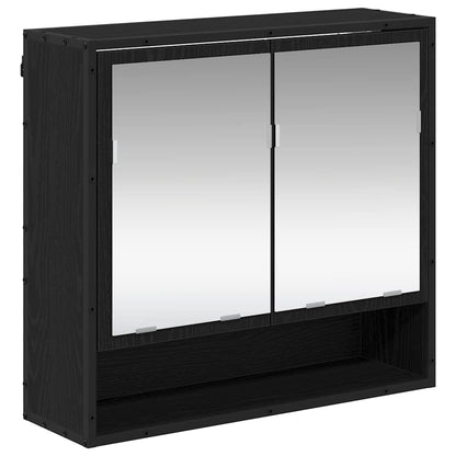 vidaXL Bathroom Furniture Set 3 pcs Black Oak Engineered Wood 6