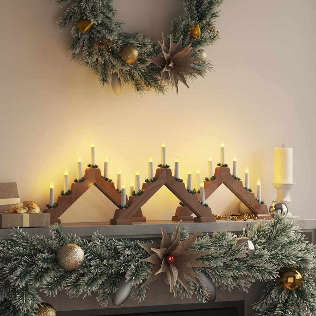 Christmas Candle Bridge 7 LEDs Warm White Natural