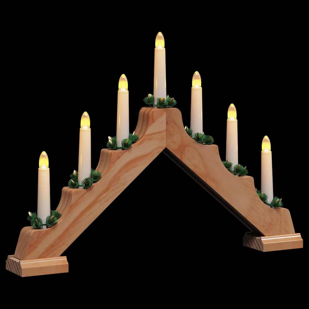 Christmas Candle Bridge 7 LEDs Warm White Natural