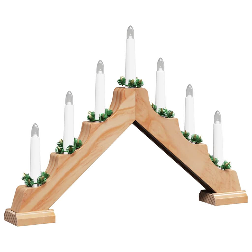 Christmas Candle Bridge 7 LEDs Warm White Natural