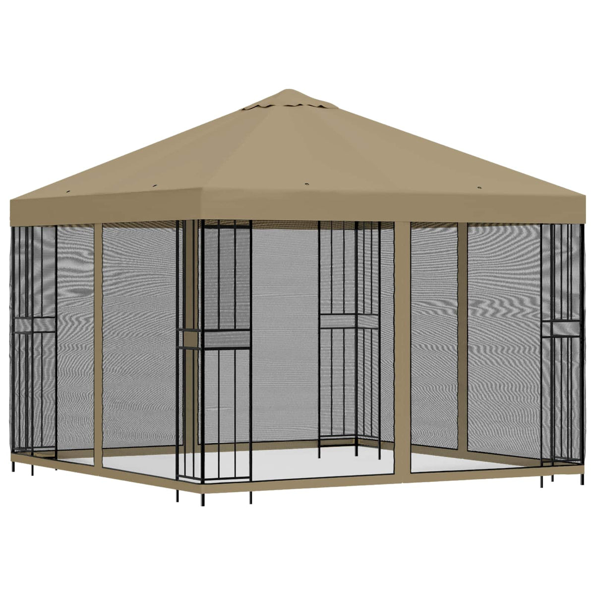 Garden Gazebo with Sidewalls 3 x 3 m Polyester and Steel with 4 sidewalls Beige