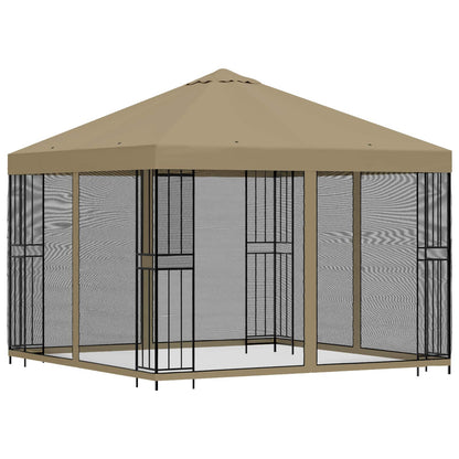Garden Gazebo with Sidewalls 3 x 3 m Polyester and Steel with 4 sidewalls Beige