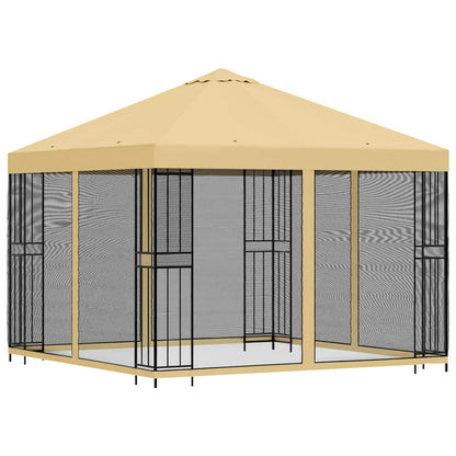 vidaXL Garden Gazebo with Sidewalls 3 x 3 m Cream Polyester and Steel 3