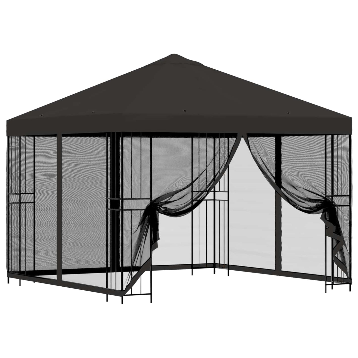 vidaXL Garden Gazebo with Sidewalls 3 x 3 m Anthracite 2