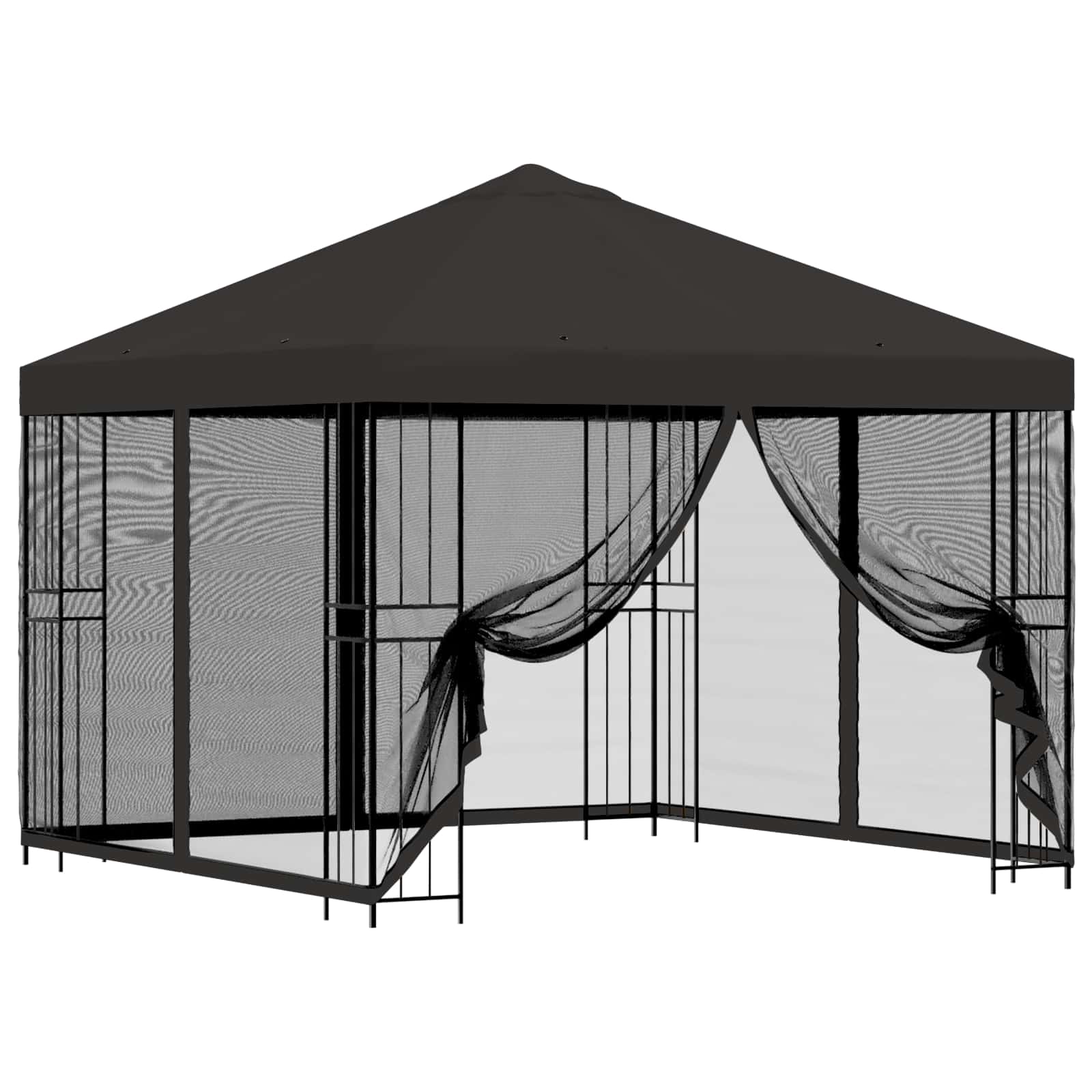 vidaXL Garden Gazebo with Sidewalls 3 x 3 m Anthracite 2
