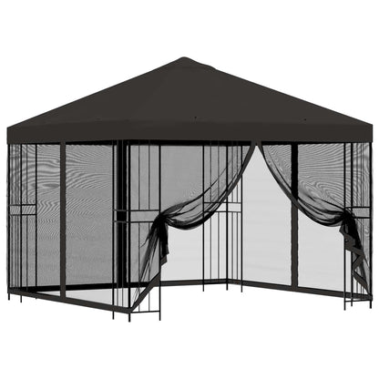 vidaXL Garden Gazebo with Sidewalls 3 x 3 m Anthracite 2