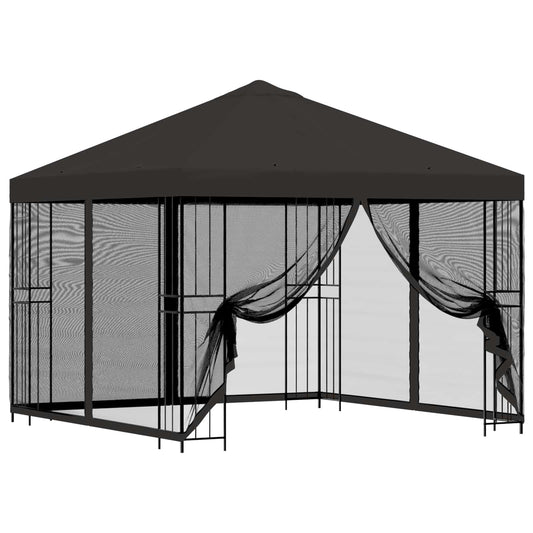 vidaXL Garden Gazebo with Sidewalls 3 x 3 m Anthracite 2