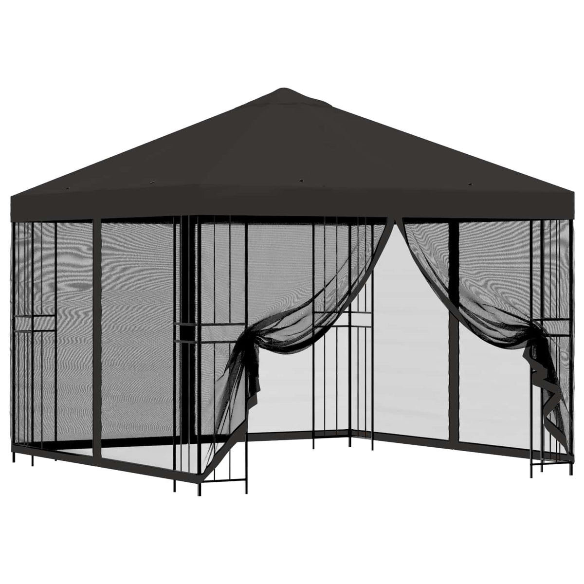 Garden Gazebo with Sidewalls 3 x 3 m Polyester and Steel with 4 sidewalls Anthracite
