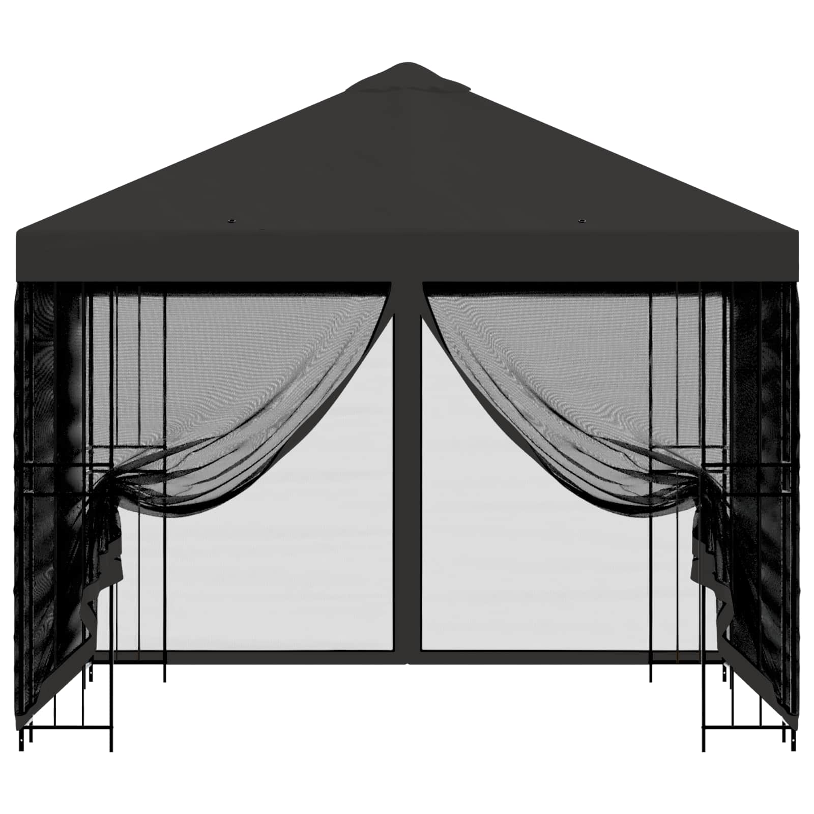 vidaXL Garden Gazebo with Sidewalls 3 x 3 m Anthracite 5
