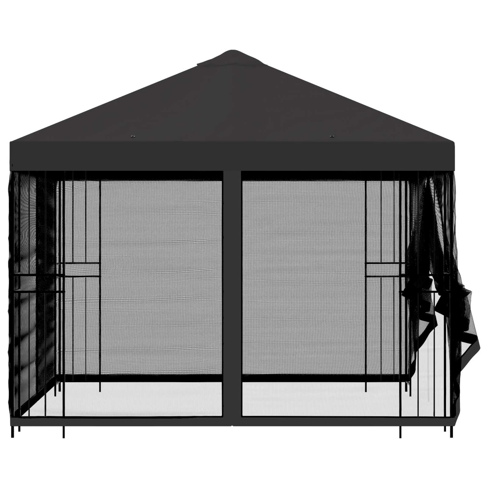 vidaXL Garden Gazebo with Sidewalls 3 x 3 m Anthracite 6