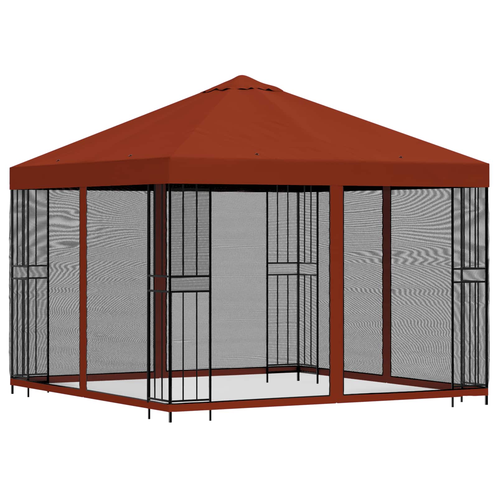 vidaXL Garden Gazebo with Sidewalls 3 x 3 m Terracotta 3