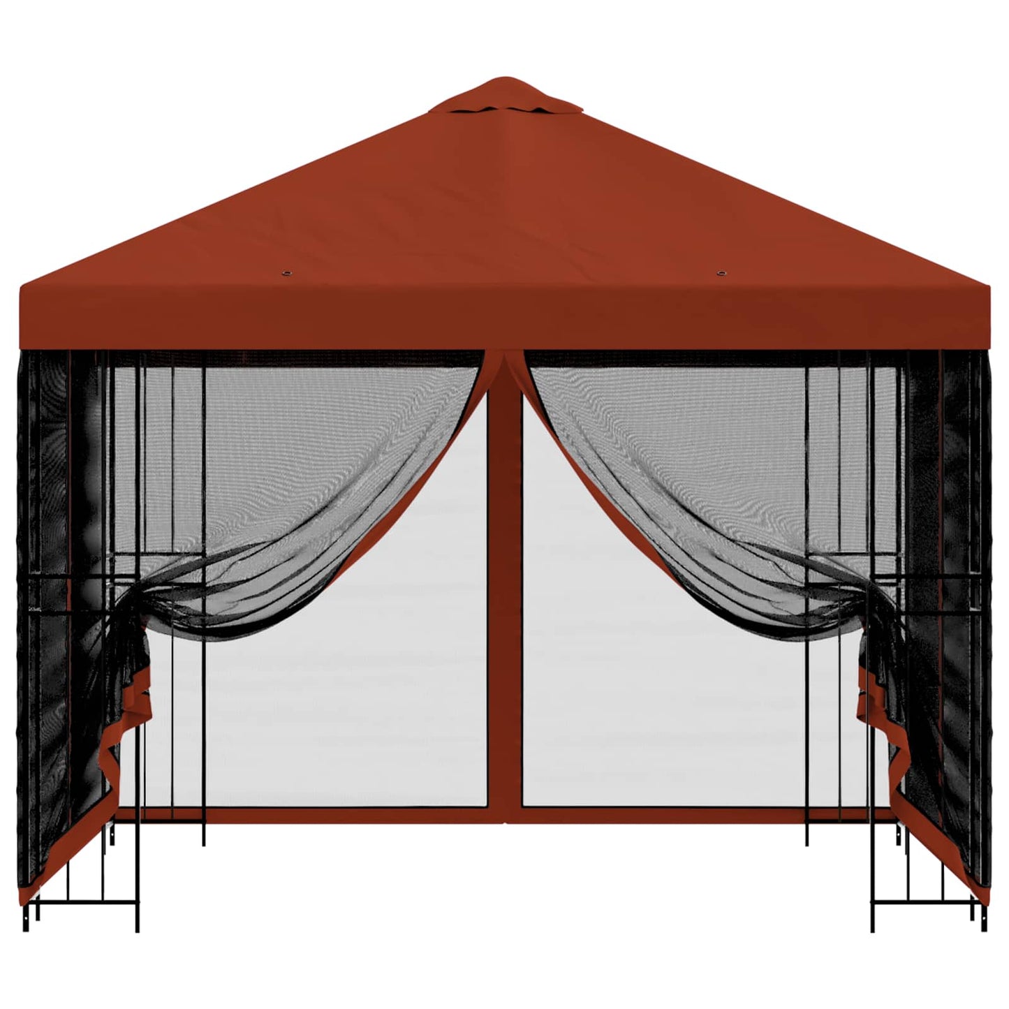 vidaXL Garden Gazebo with Sidewalls 3 x 3 m Terracotta 5