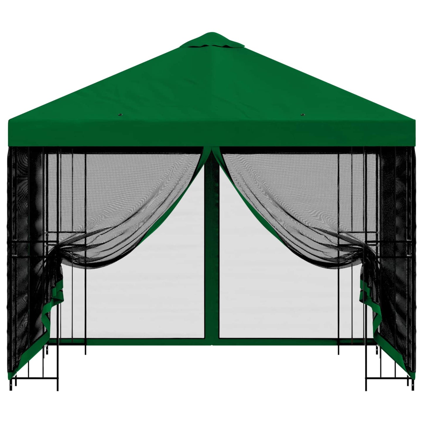 vidaXL Garden Gazebo with Sidewalls 3 x 3 m Green Polyester and Steel 5
