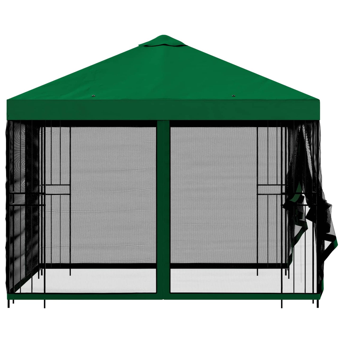 vidaXL Garden Gazebo with Sidewalls 3 x 3 m Green Polyester and Steel 6