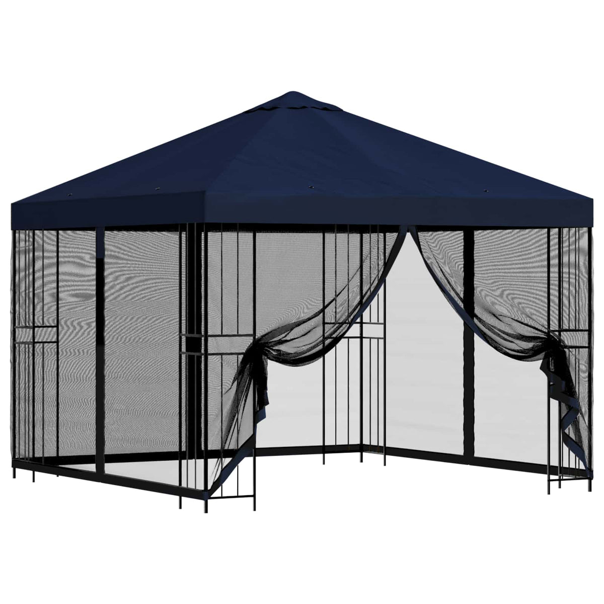 Garden Gazebo with Sidewalls 3 x 3 m Polyester and Steel with 4 sidewalls Blue