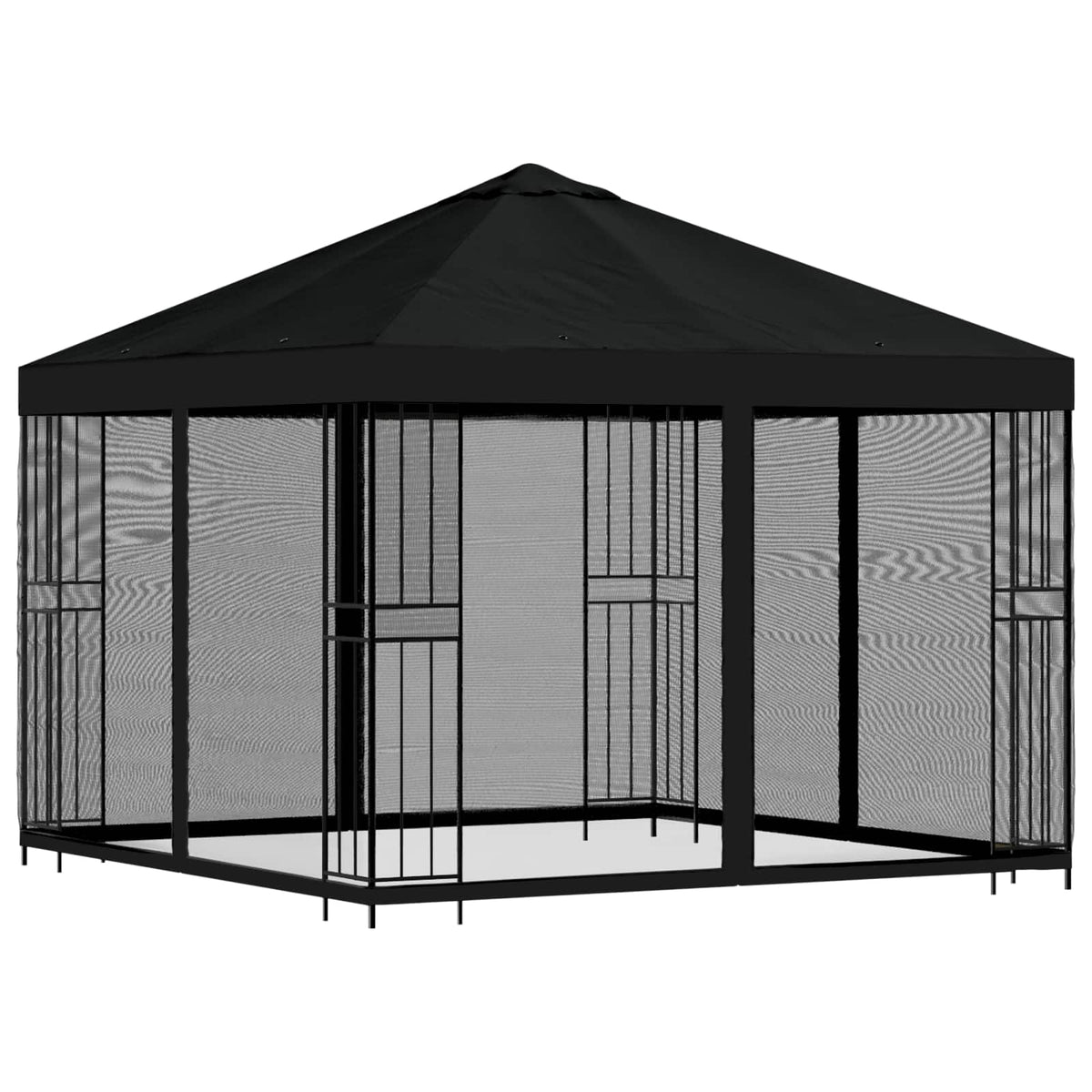 Garden Gazebo with Sidewalls 3 x 3 m Polyester and Steel with 4 sidewalls Black