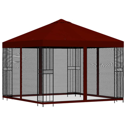 Garden Gazebo with Sidewalls 3 x 3 m Polyester and Steel with 4 sidewalls Burgundy