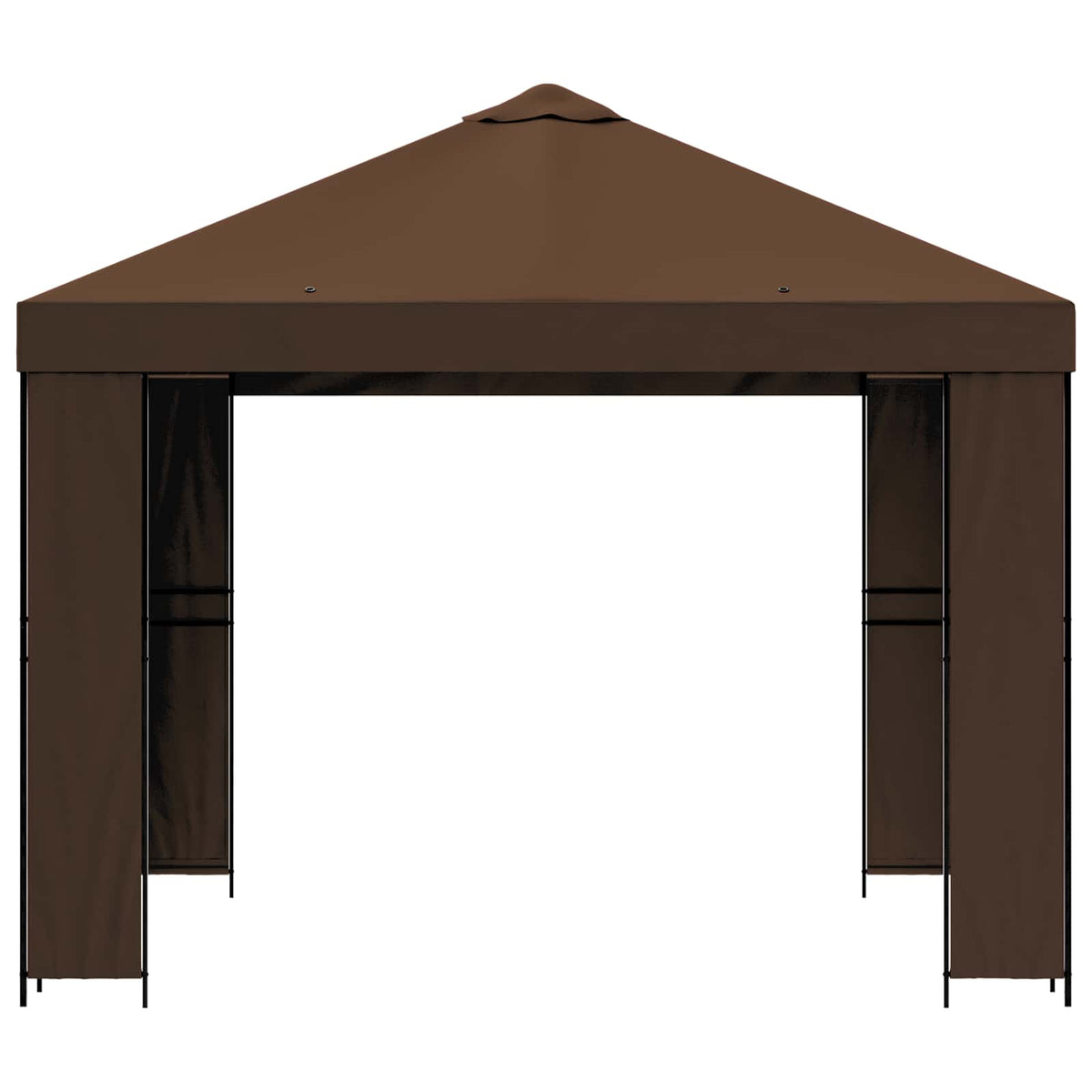 vidaXL Gazebo 3 x 3 m Brown Polyester and Steel 190 gsm 4