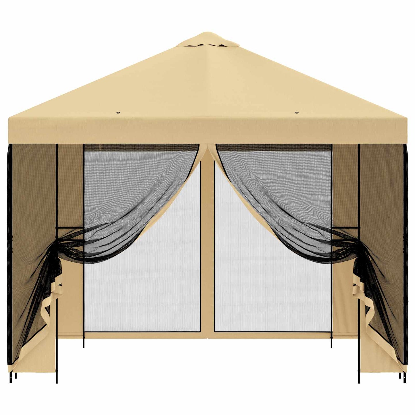 vidaXL Garden Gazebo with Sidewalls 3 x 3 m Cream Polyester and Steel 5