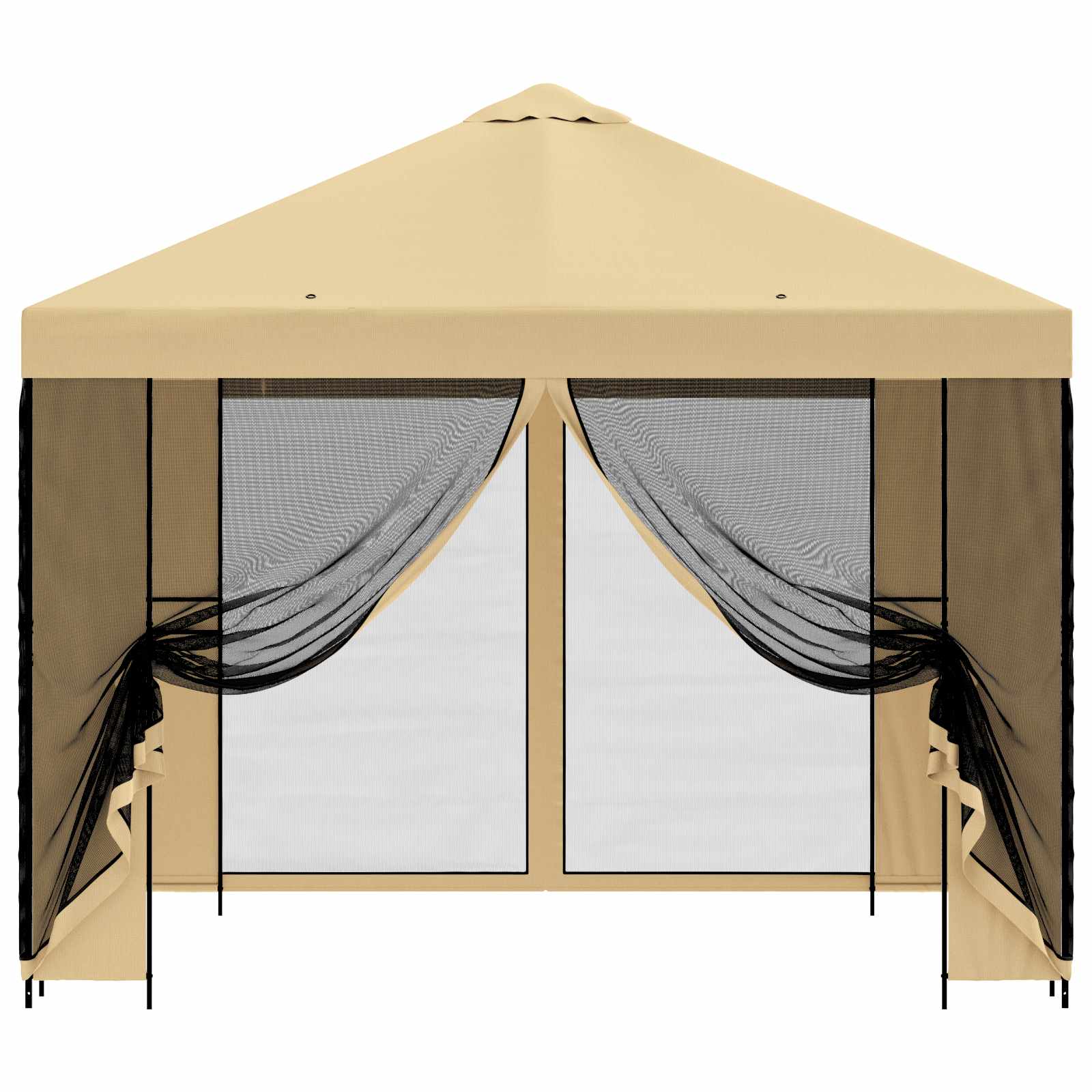 vidaXL Garden Gazebo with Sidewalls 3 x 3 m Cream Polyester and Steel 5