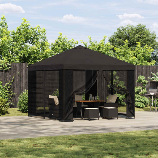 Garden Gazebo with Sidewalls 3 x 3 m Polyester and Steel with 4 sidewalls Anthracite