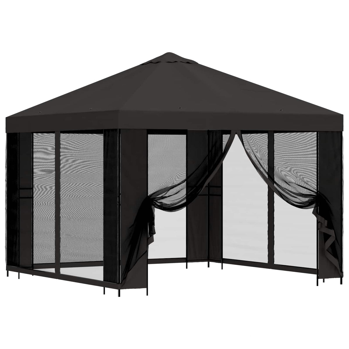 vidaXL Garden Gazebo with Sidewalls 3 x 3 m Anthracite 2