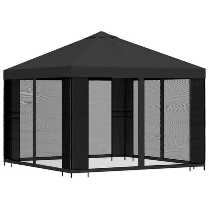 vidaXL Garden Gazebo with Sidewalls 3 x 3 m Anthracite 3