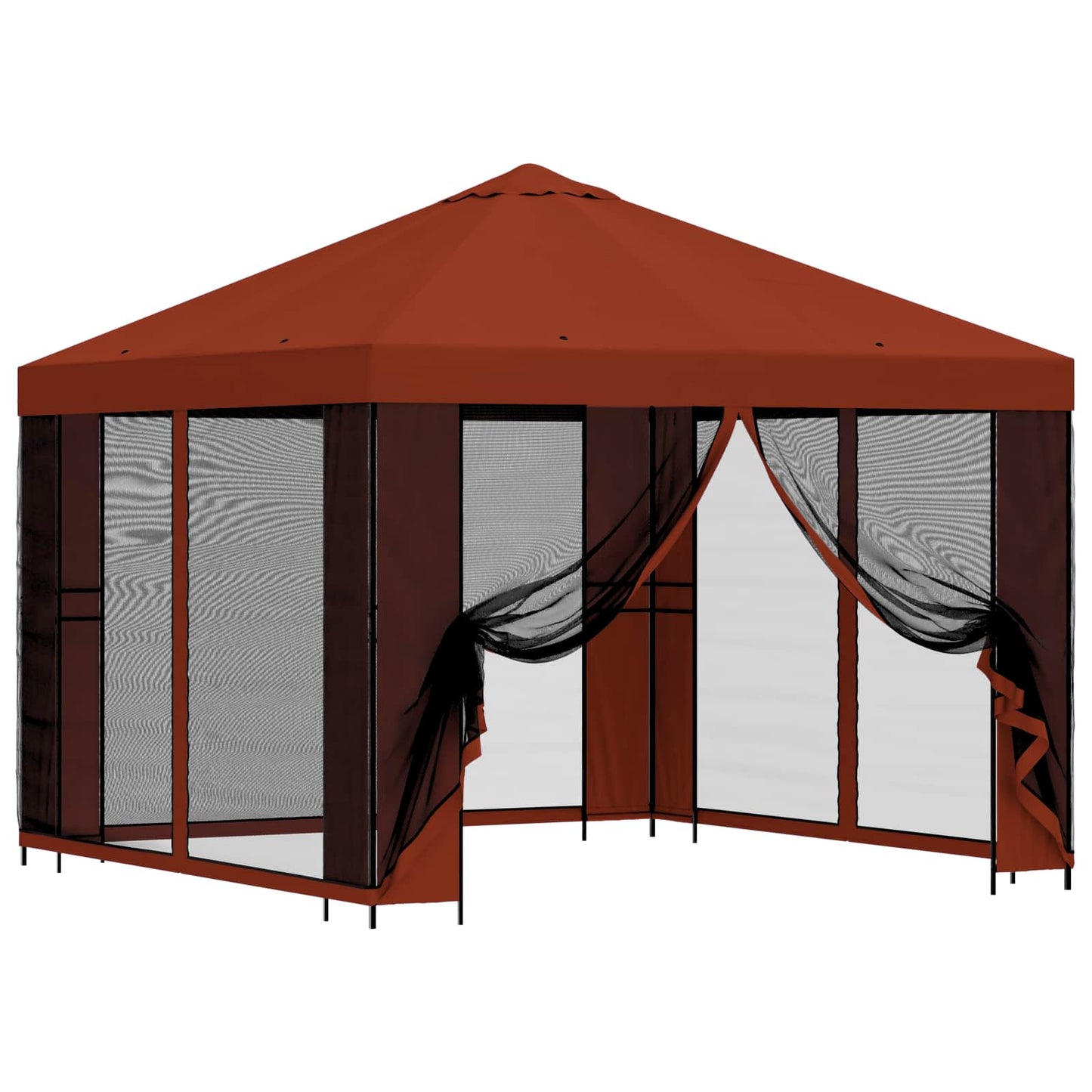 vidaXL Garden Gazebo with Sidewalls 3 x 3 m Terracotta 2