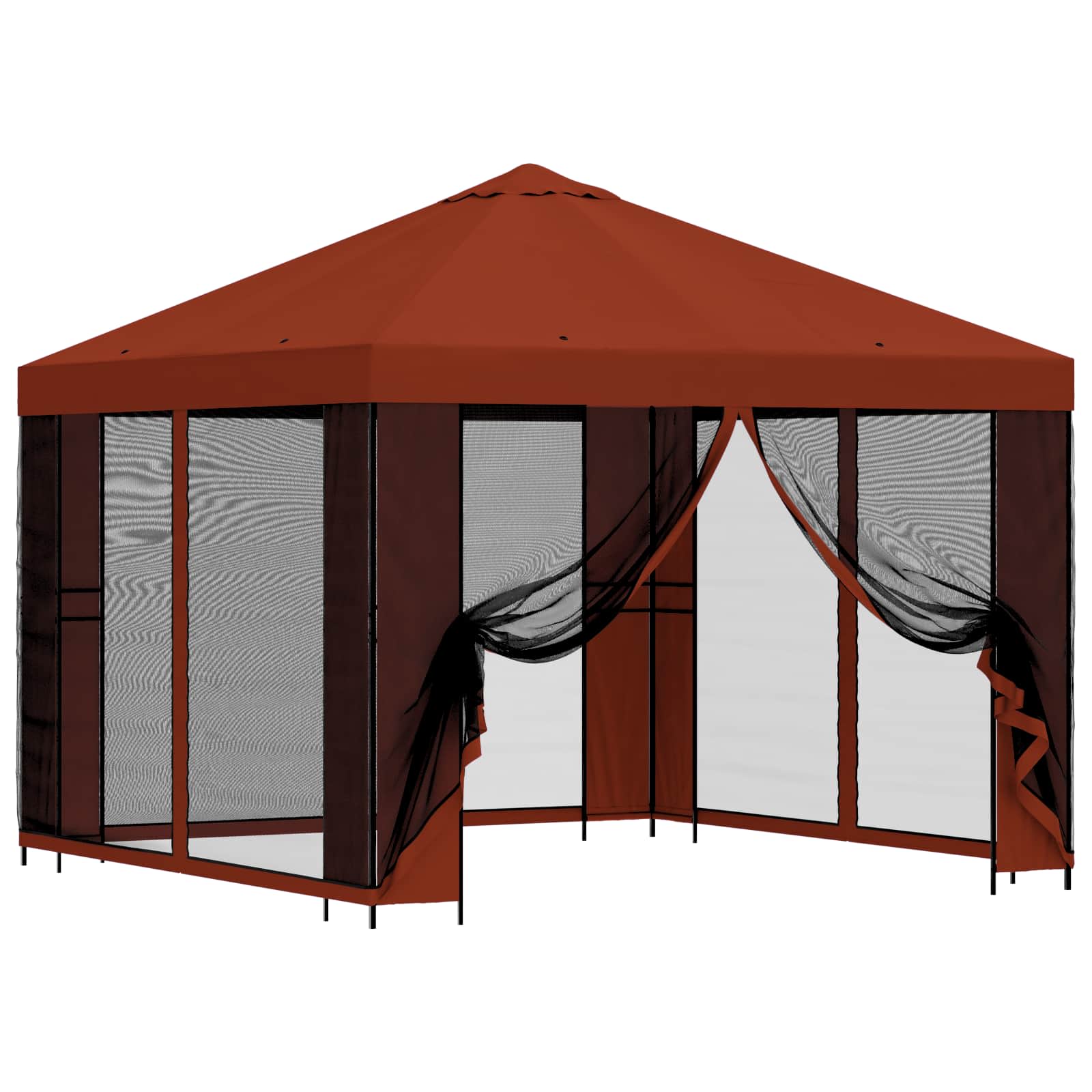 vidaXL Garden Gazebo with Sidewalls 3 x 3 m Terracotta 2