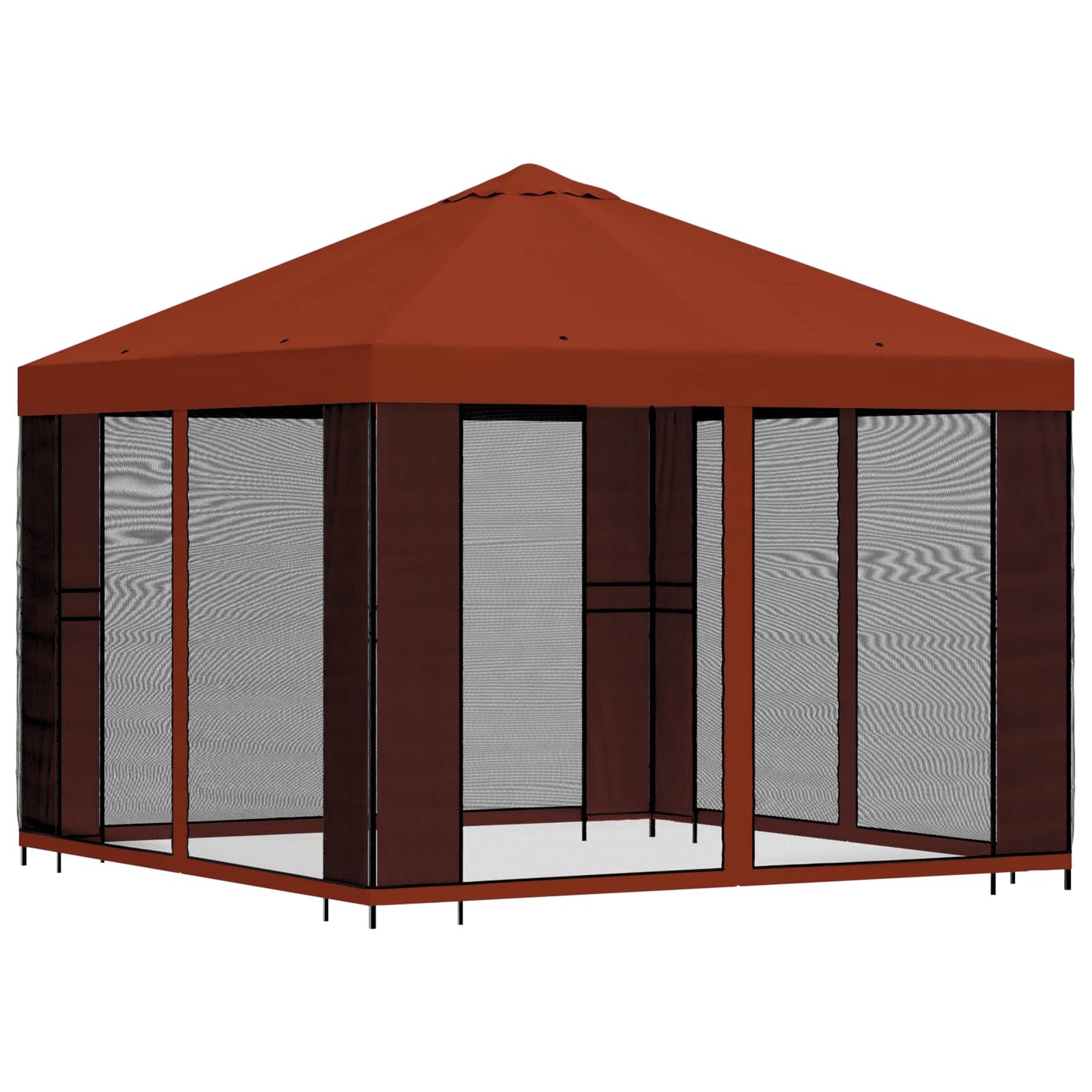 vidaXL Garden Gazebo with Sidewalls 3 x 3 m Terracotta 3