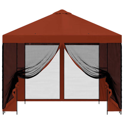 vidaXL Garden Gazebo with Sidewalls 3 x 3 m Terracotta 5