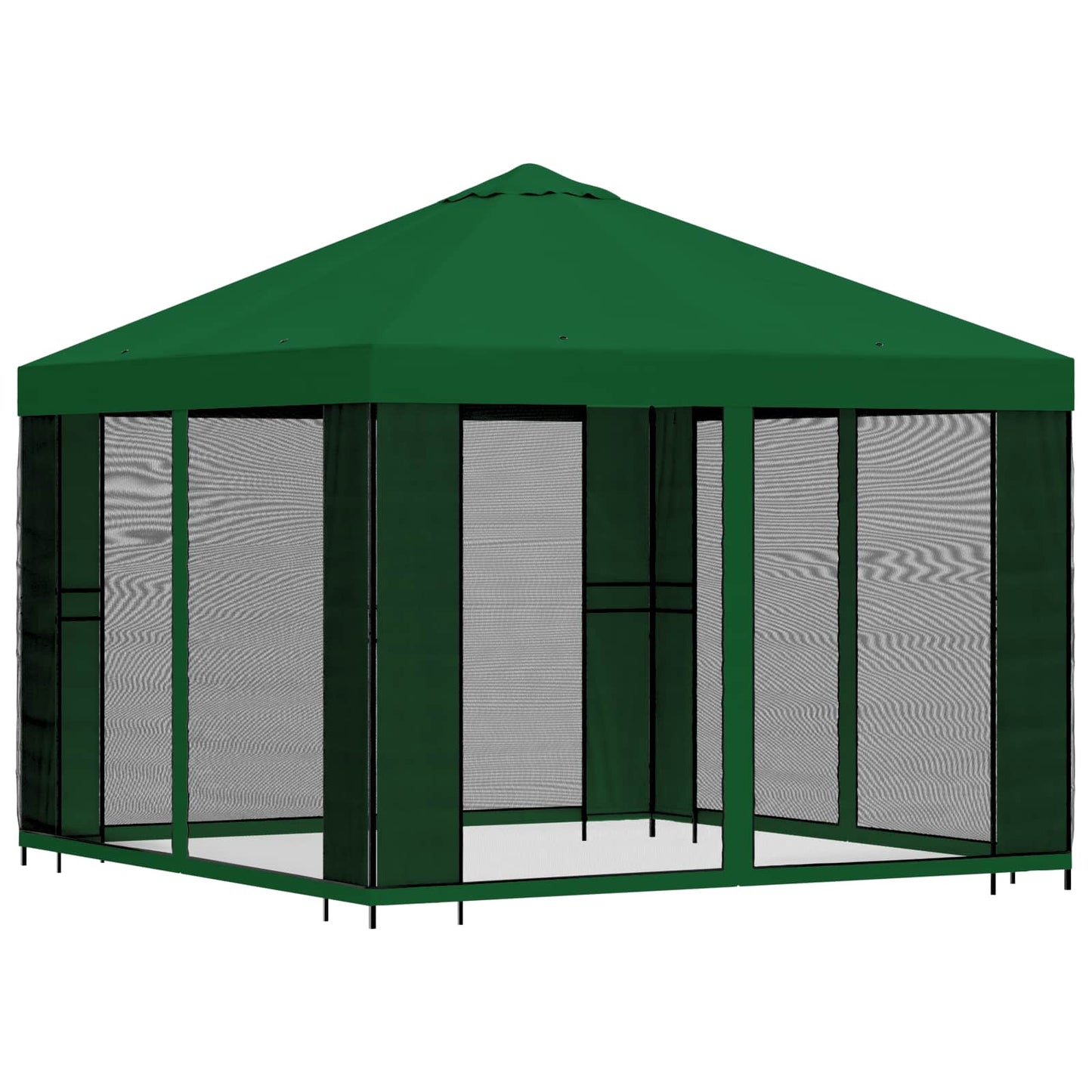 vidaXL Garden Gazebo with Sidewalls 3 x 3 m Green Polyester and Steel 3
