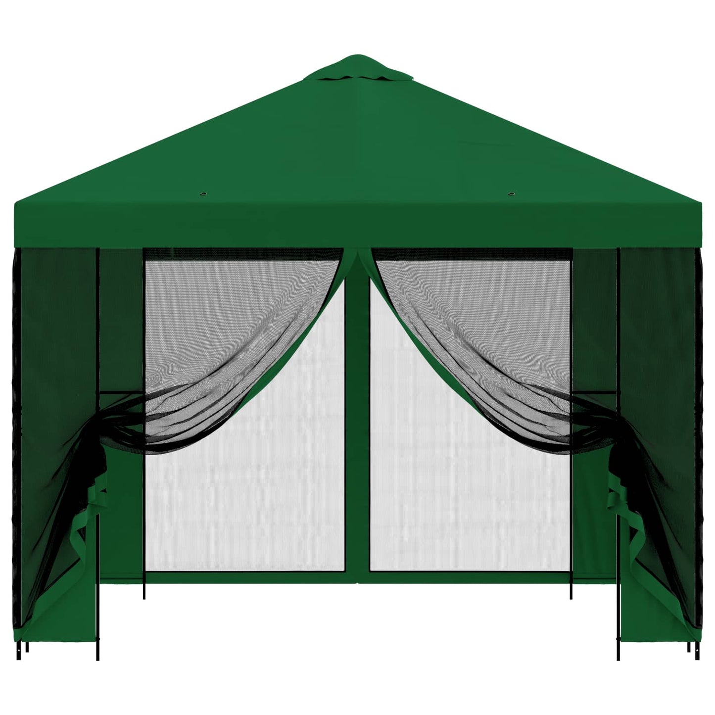 vidaXL Garden Gazebo with Sidewalls 3 x 3 m Green Polyester and Steel 5