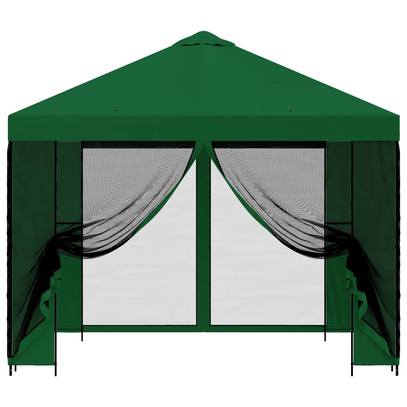 vidaXL Garden Gazebo with Sidewalls 3 x 3 m Green Polyester and Steel 5