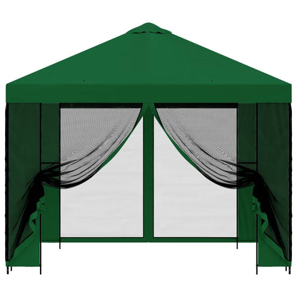 vidaXL Garden Gazebo with Sidewalls 3 x 3 m Green Polyester and Steel 5