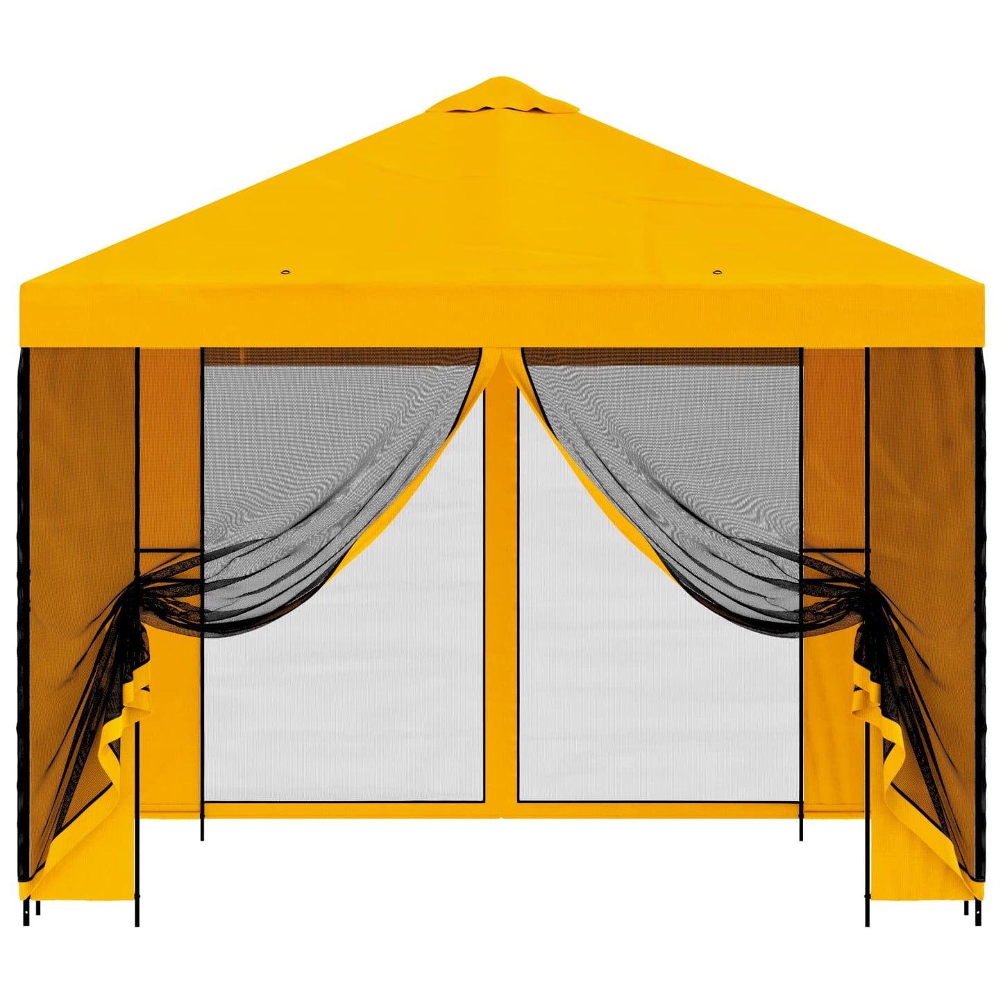vidaXL Garden Gazebo with Sidewalls 3 x 3 m Yellow Polyester and Steel 5
