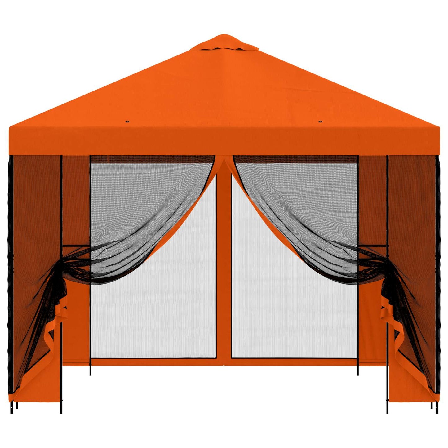 vidaXL Garden Gazebo with Sidewalls 3 x 3 m Orange Polyester and Steel 5