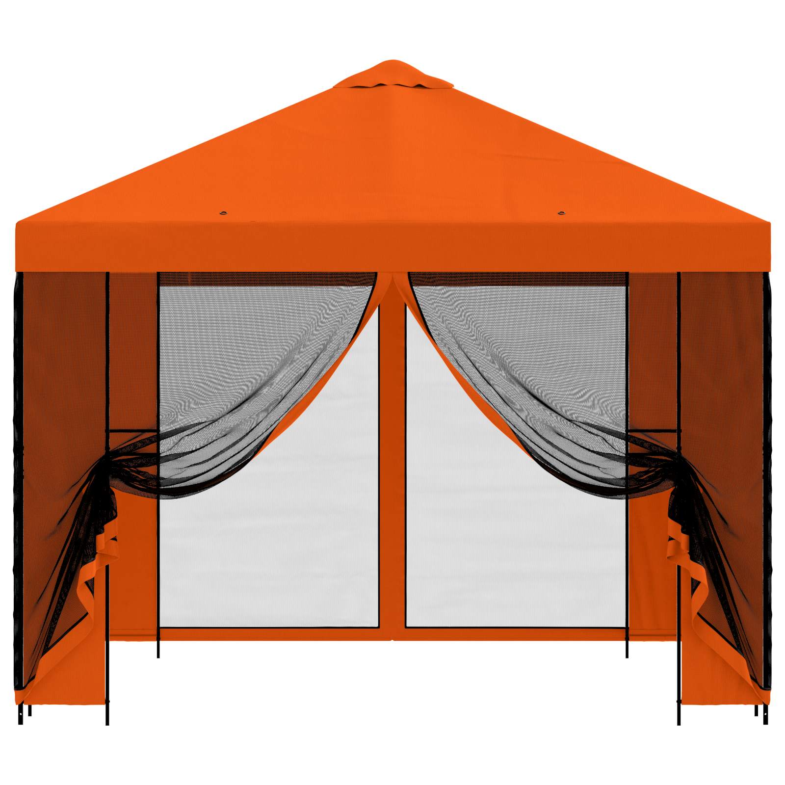 vidaXL Garden Gazebo with Sidewalls 3 x 3 m Orange Polyester and Steel 5