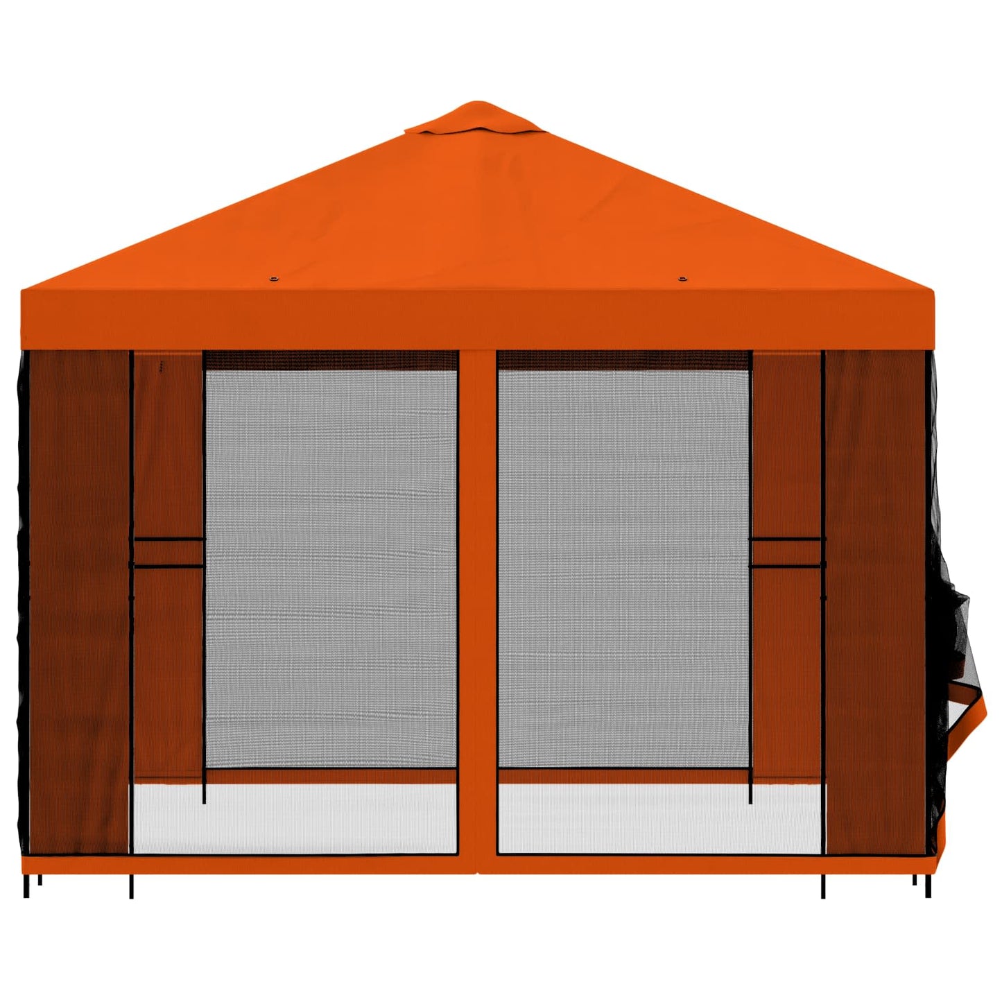 vidaXL Garden Gazebo with Sidewalls 3 x 3 m Orange Polyester and Steel 6