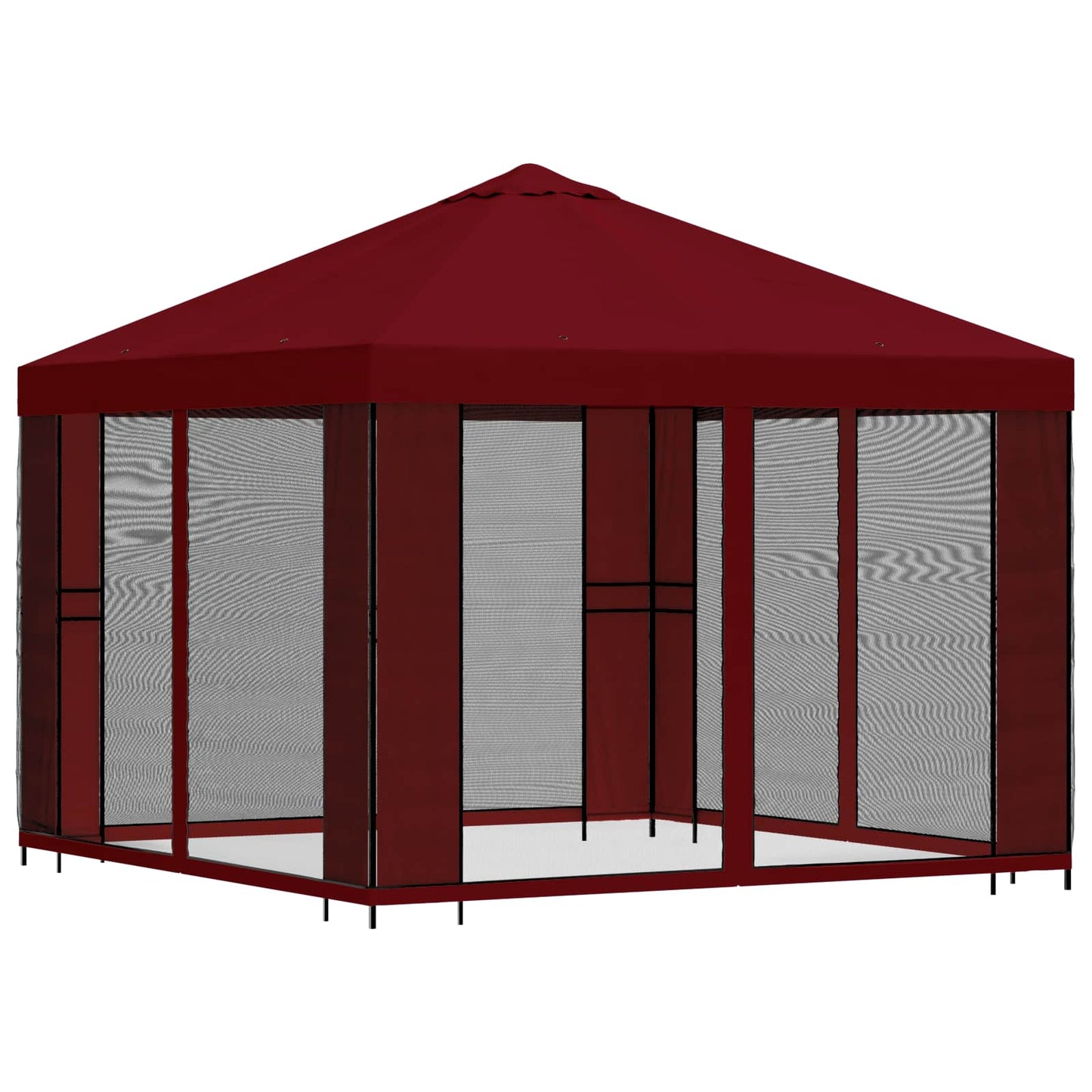 vidaXL Garden Gazebo with Sidewalls 3 x 3 m Burgundy 3