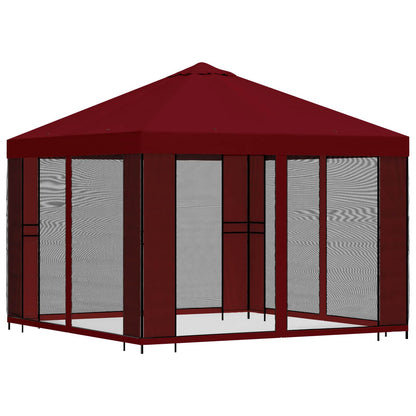 vidaXL Garden Gazebo with Sidewalls 3 x 3 m Burgundy 3
